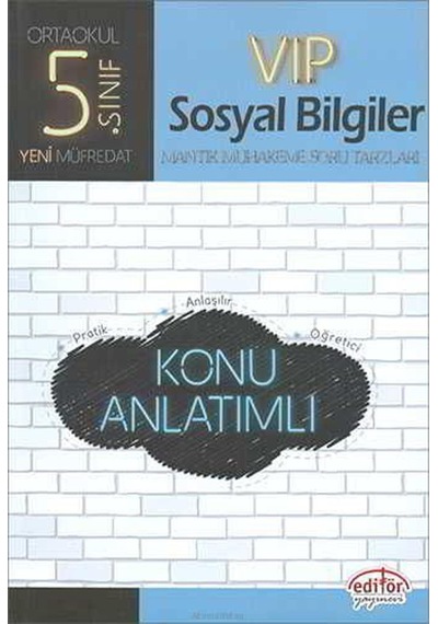 Editör Yayınları 5. Sınıf Vıp Sosyal Bilgiler Konu Anlatımlı Klp