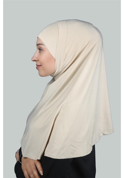 Altobeh İkili Set Pratik Eşarp Hazır Türban Ve Hijab Tesettür Bonesi Krem