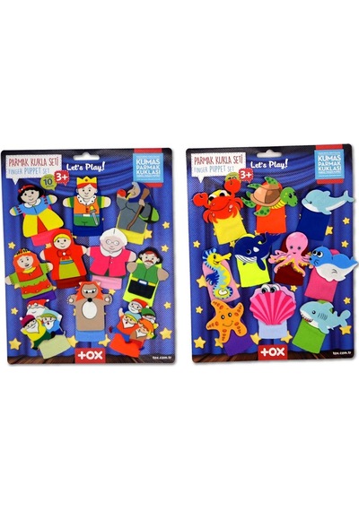 2 Set 20 Parça Tox Masal Kahramanları ve Deniz Canlıları Parmak