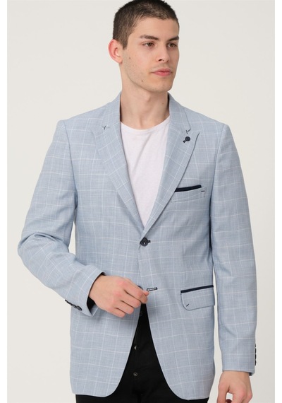 C9058 Dewberry Erkek Ceket-mavi