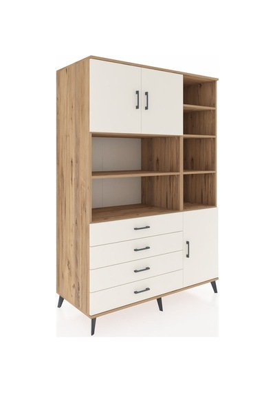 Kronos Dolap 9 Raflı 4 Çekmeceli 3 Kapaklı 132x59x195 Çam-ayt... Çam