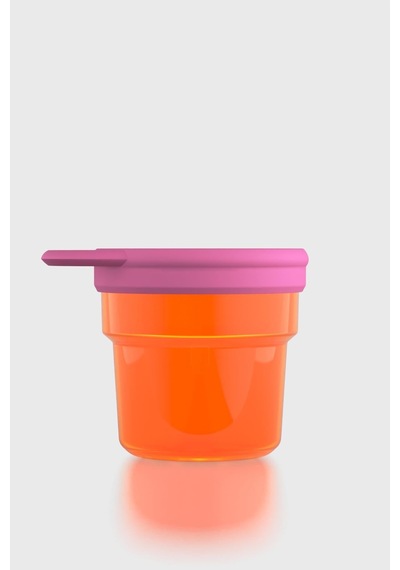 Renga Nest Kids 250 Ml Silikon Kapaklı Pp Atıştırma Kabı 222058 Turuncu-pembe