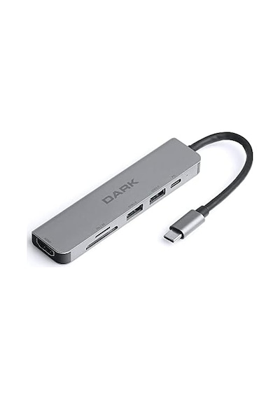 Dark Usb 3.1 Type-c 6 İn 1 Hdmı/tf Sd Kart Okuyucu/usb 3.0 & Usb 2.0 / Usb-c Pd Dönüştürücü Çevirici Hub Dk-ac-u31x38
