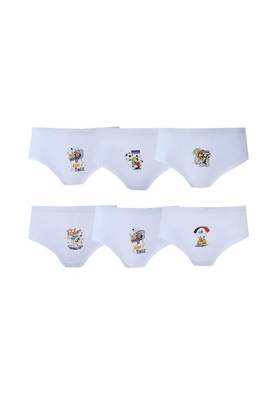 Tutku Iç Giyim 6Lı Kız Çocuk Baskılı Bato Pamuklu Slip Külot