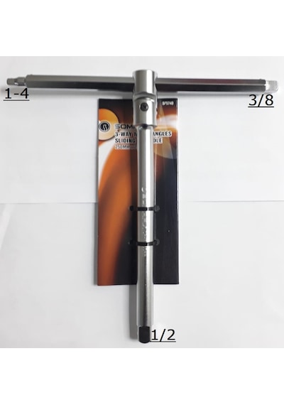 Somafix 3 Fonksiyonlu Mafsallı Lokma Cırcır Kolu 1/4-3/8-1/2 Uzat