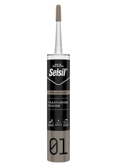 Genel Amaçlı Silikon 280gr Şeffaf 25 Adet