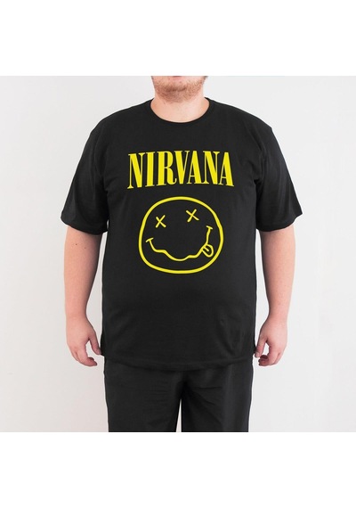 Bant Giyim - Nirvana 4Xl Büyük Beden Siyah Erkek T-Shirt Tişört Çok Renkli Bant Giyim - Nirvana 4Xl Büyük Beden Siyah Erkek T-Shirt Tişört Çok Renkli