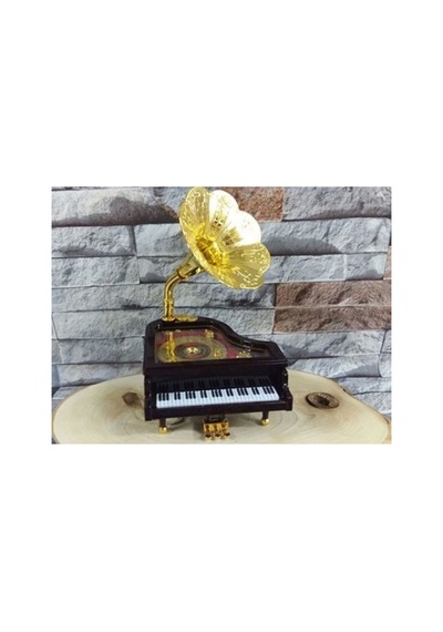 Piyano Şeklinde Gramofon Müzik Kutusu