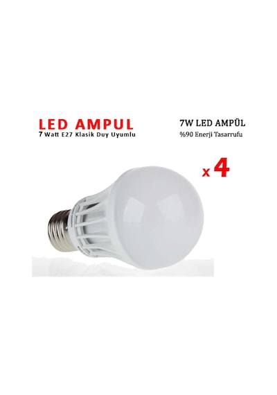 7W Enerji Tasarruflu Led Ampul 4 Adet