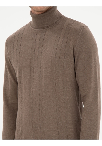 Pierre Cardin Erkek Vizon Melanj Kazak /triko 50296445-vr174 Vizon Melanj