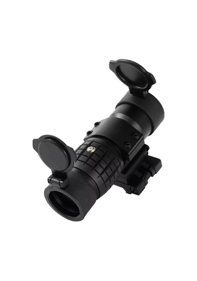 Magnifier 3x Yakınlaştırmalı Dürbün 22mm Ray Uyumlu, Katlanır Yaylı Ayaklı Siyah