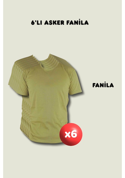 Outdoorun 6'lı Fanila Askerlik Seti - Temel Ve Bedelli Askerlik Malzemeleri Haki