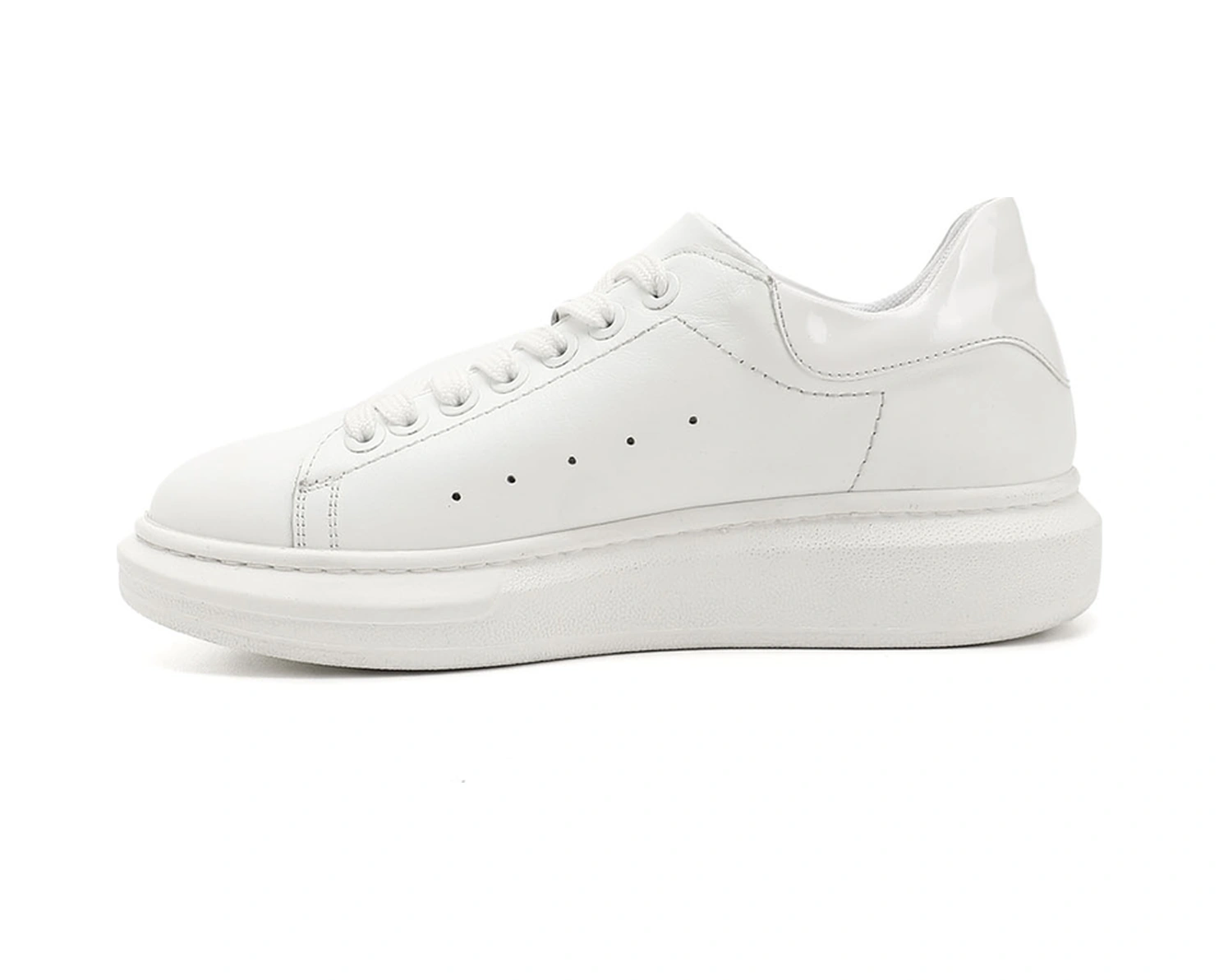 Gönderi(R) Gönderi R Kadın Beyaz Bağcıklı Dolgu Taban Hakiki Deri Sneaker Gdza13424283 Beyaz