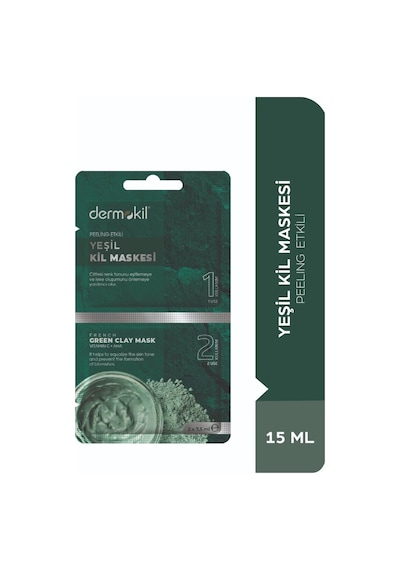 Dermokil Peeling Etkili Yeşil Kil Maskesi 15 ML