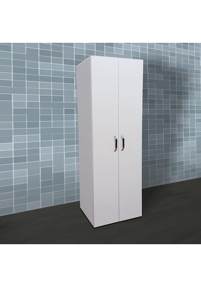 Çok Amaçlı Banyo Dolabı 5 Raflı Dolap 2 Kapaklı Düzenleyici Dolap Tlpd01S Beyaz