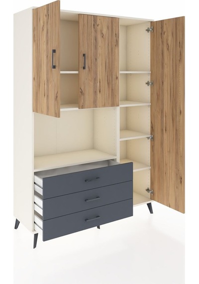 Hyperion Dolap 7 Raflı 3 Çekmeceli 3 Kapaklı 132x44x195 Aytaşı-çam/antrasit Atlas Çam/antrasıt Hyperion Dolap 7 Raflı 3 Çekmeceli 3 Kapaklı 132x44x195 Aytaşı-çam/antrasit Atlas Çam/antrasıt