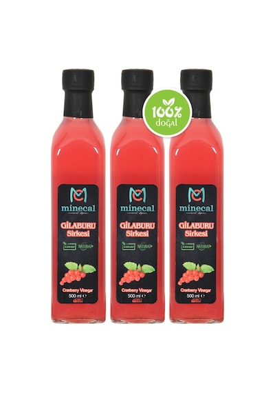 Gilaburu Sirkesi 3x500 Ml %100 Katkısız Doğal Şekersiz Koruyucu Içermez