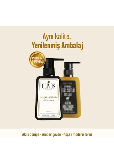 Doğal Zeytinyağlı Duş Jeli - Keçi Sütlü Yumuşaklık, Nemlendirici Ve Besleyici, Hassas Ciltler İçin İdeal, 750ml Yoğun Nemlendirme Ve Pürüzsüz Cilt 2x750 Ml, Keçi Sütlü