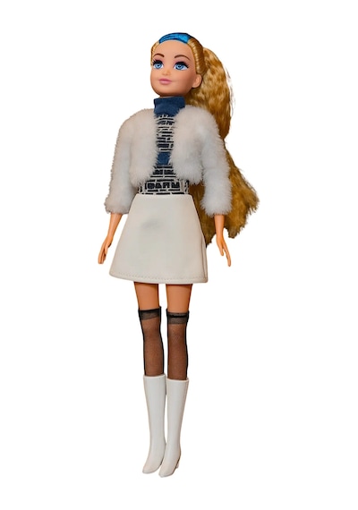Oyuncak Bebek - Beyaz Kürklü Montlu Ve Çizmeli Moda Bebeği 30 Cm - Tarz Giyim Serisi