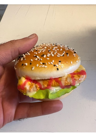 Magnetli Yapay Hamburger Buz Dolabı Süsü Ve Oyuncak