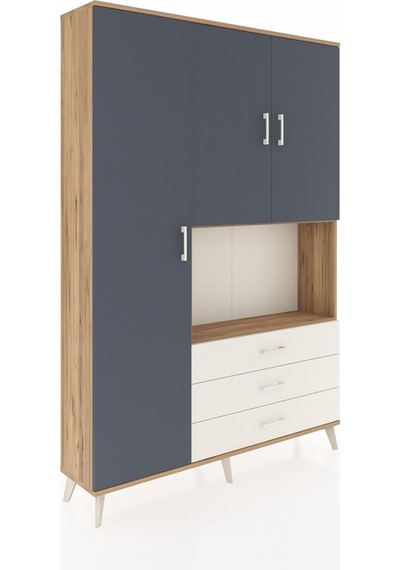 Arges Dolap 6 Raflı 3 Çekmeceli 3 Kapaklı 132x30x195 Çam-antr... Çam Arges Dolap 6 Raflı 3 Çekmeceli 3 Kapaklı 132x30x195 Çam-antr... Çam