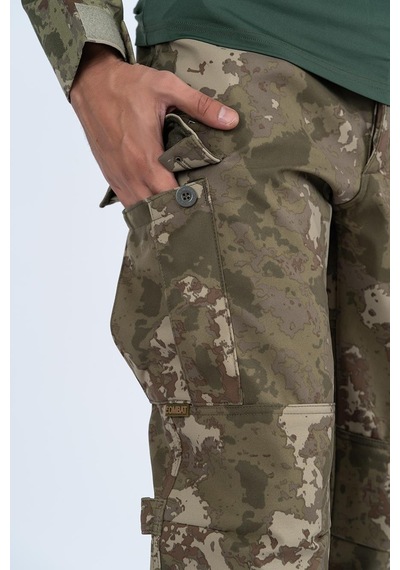 Combat Tactical Pantolon Komando Softshell Kamuflaj - 508-673-piyade Çok Renkli