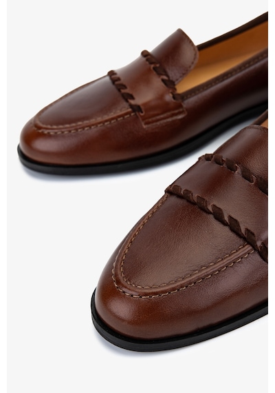 Valmenti Kadın Kiremit Hakiki Deri Loafer Ayakkabı 611 H10046-b12 Bn Ayk Sk25-26 Brıck/marrone Kiremit