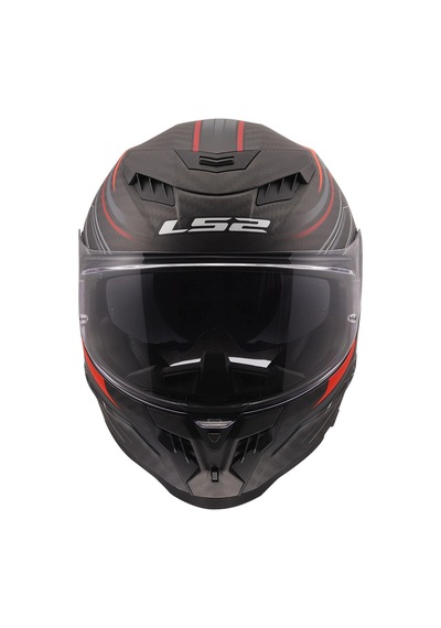 Ls2 Dragon Karbon Subıc Kırmızı Kask Kırmızı