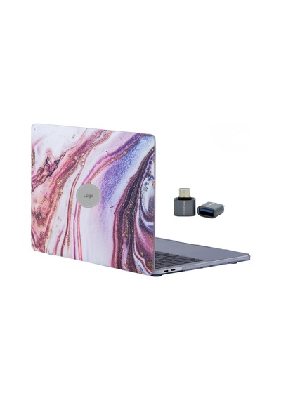 M1 Kılıf 13 Inç Mermer Glitter'li M1 Air A2337 A2179 A1932 İle Uyumlu Karışık Çok Renkli