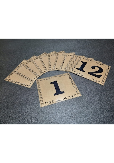 Kapı Numarası 10X12 Cm Yapışkanlı No 1'Den 12 E