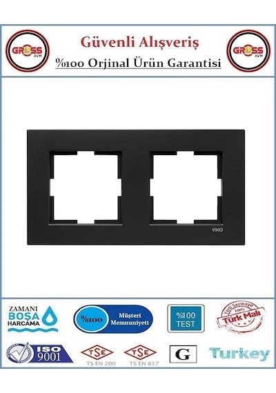 Viko Novella Ikili Çerçeve - Renk Siyah