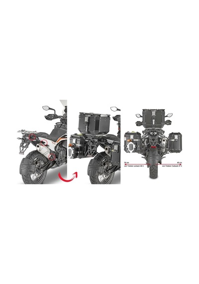 Givi Plor7710cam Ktm 790 Adventure 19-20 - Adventure R 19-20 Yan Çanta Taşıyıcı Tek Renk