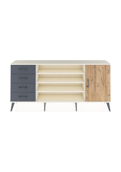 Arges Konsol 6 Raflı 4 Çekmeceli Tek Kapaklı 176x30x83 Aytaşı-çam/antrasit Çam/antrasit Arges Konsol 6 Raflı 4 Çekmeceli Tek Kapaklı 176x30x83 Aytaşı-çam/antrasit Çam/antrasit