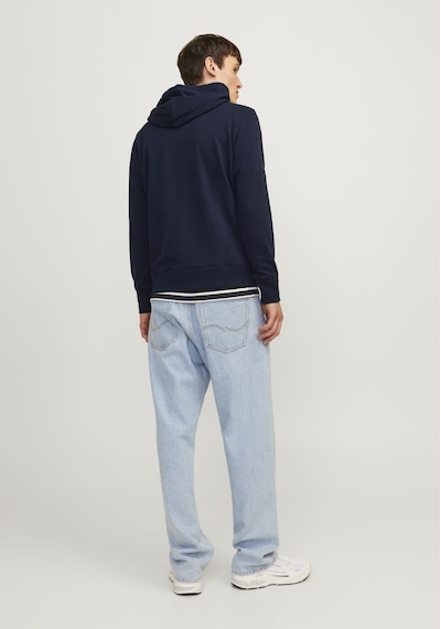 Jack & Jones Erkek Kapüsonlu Sweatshirt - Paulos 12256591 Navy Blazer Yeşil