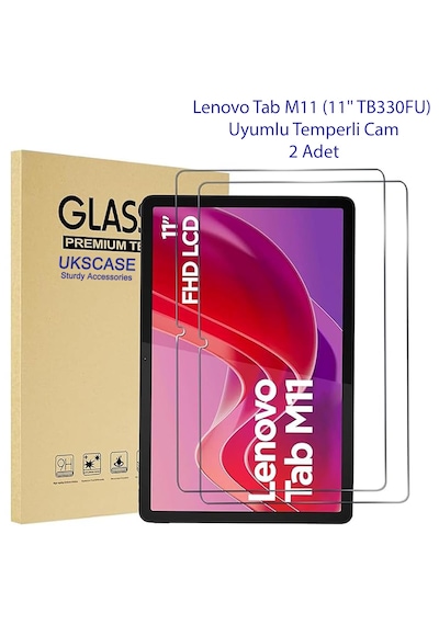 Lenovo Tab M11 11'' Tb330fu Uyumlu Temperli Cam Ekran Koruyucu 2 Adet