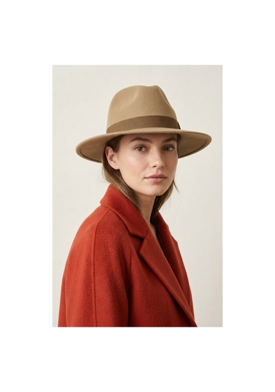 Emybox Kadın Kaşe Kovboy Şapka Geniş Siperlikli Fötr Kemerli Kışlık Şık Şapka Country Vintage Tarz Şapka Haki
