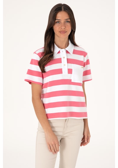 U.S. Polo Assn. Kadın Pembe Cepli Polo Yaka Tişört 50306713-VR167