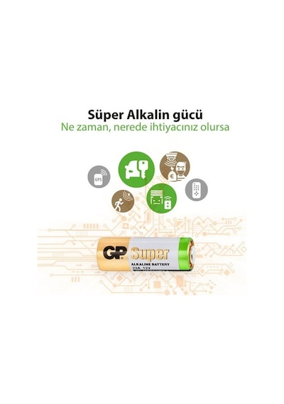 23a 12v Alkalin Spesifik Pil 1 Adet Gp Gp23a-C5 Siyah