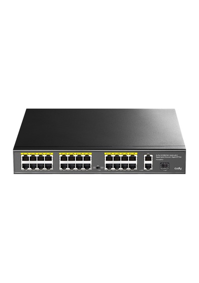 Cudy Switch 24 Port Fs1026ps1 10/100mbps 1xsfp 2xge Rj45 Vlan&extend Mode 250m 300w 1u Poe+ Ethernet