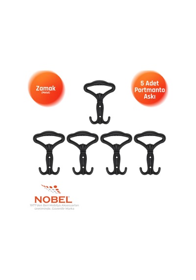 Klasi K Portmanto Askısı, Metal Vestiyer Askısı, Matsiyah, Duvar Ve Dolap Askılığı 5'li Set Vidalı Matsi Yah