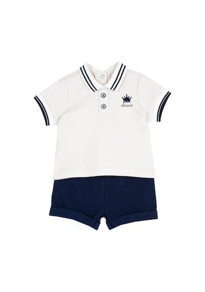 Chicco Erkek Bebek Kısa Kollu Polo Tişört Ve Şort Takım 09102032000000 000038 Beyaz