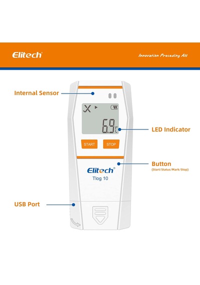 Elitech Tlog 10 Sıcaklık Kaydedici Datalogger Otomatik Pdf Rapor 0