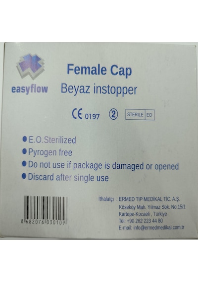 Heparin Kapağı Beyaz 100 Lü Easyflow