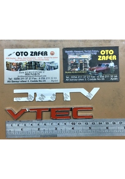 Honda Civic Vtec Kırmızı Krom Bagaj Arma Logo Sticker