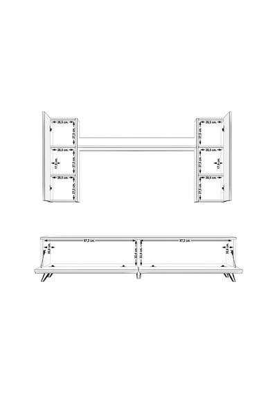 Decoraktiv Eko 7 Mdf Std Retro Tv Ünitesi Tv Sehpası Beyaz - Ceviz Decoraktiv Eko 7 Mdf Std Retro Tv Ünitesi Tv Sehpası Beyaz - Ceviz