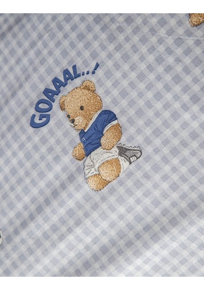 Tek Kişilik Pike Takımı Mishka Blue Mavi