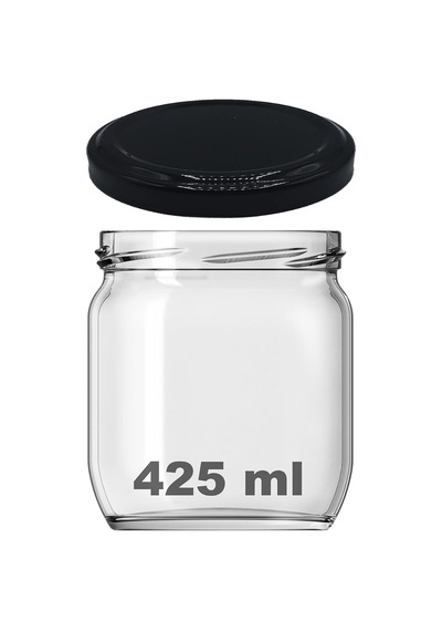 10-1000 Ml Farklı Boyutlarda Kavanoz 10-1000 Arası Cc Konserve Metal Kapaklı Cam Kavanoz 6 Adet Şeffaf, 425 Cc Çok Renkli