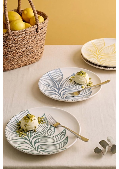 Leaf Harmony Nordic 4'lü Pasta & Sunum Tabağı 22 Cm Çok Renkli