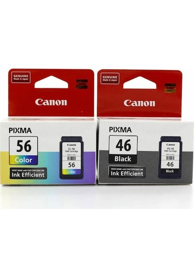 Canon Pg 46 /Cl 56 Pixma E404/E414/E464/E484 Siyah Ve Renkli Kart