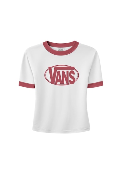 Vans W Center Chest Rınger Tee Kadın Tişört Vn000txswht1 Beyaz
